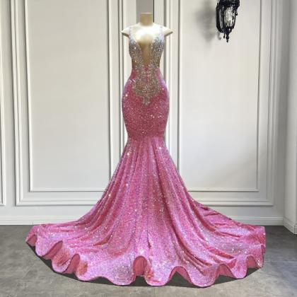 Luxury Long Prom Dresses 2023 Sexy Mermaid Sparkly..