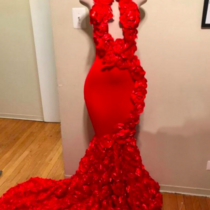 Red Mermaid Arabic Dubai Prom Dress Long 2023 High..
