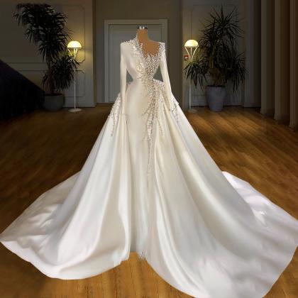 High Quliaty Satin Wedding Dresses Dubai 2023..