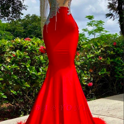 Red Prom Dresses, One Shoulder Prom Dresses,..