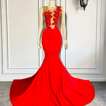 Long Elegant Prom Dresses 2023 Sexy Mermaid Sheer..