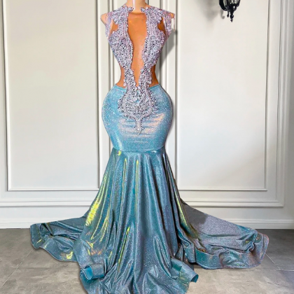 Long Sparkly Prom Dresses 2023 Sexy Mermaid Style..