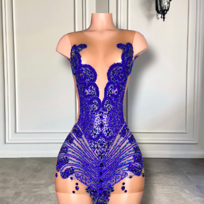 Sheer Sexy See Through Women Birthday Formal Gowns..