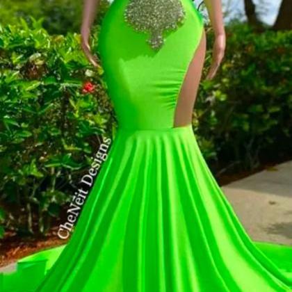 2023 Prom Dresses Green Orange Mermaid African..