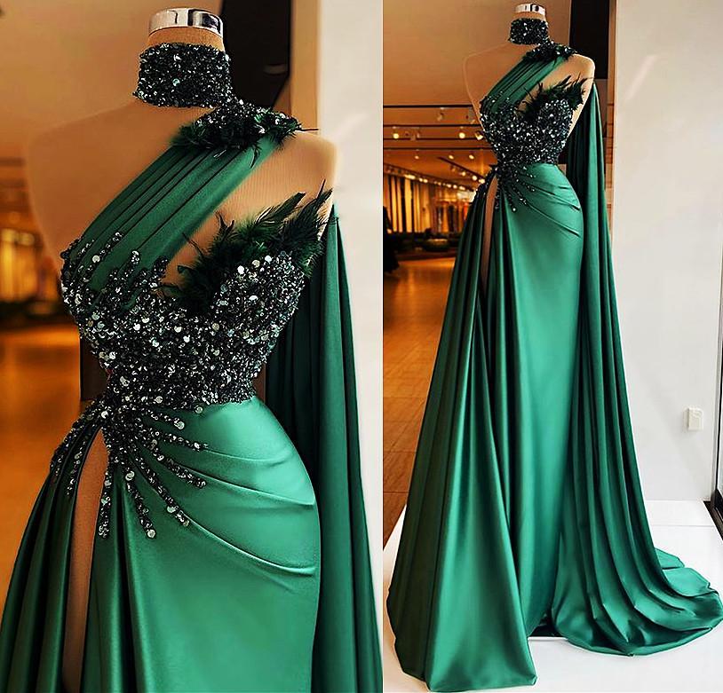 Green Prom Dresses, Feather Prom Dresses, Sashes Prom Dresses, Sequins Evening Dresses, Satin Evening Dresses, Satin Evening Dresses, Arabic Prom