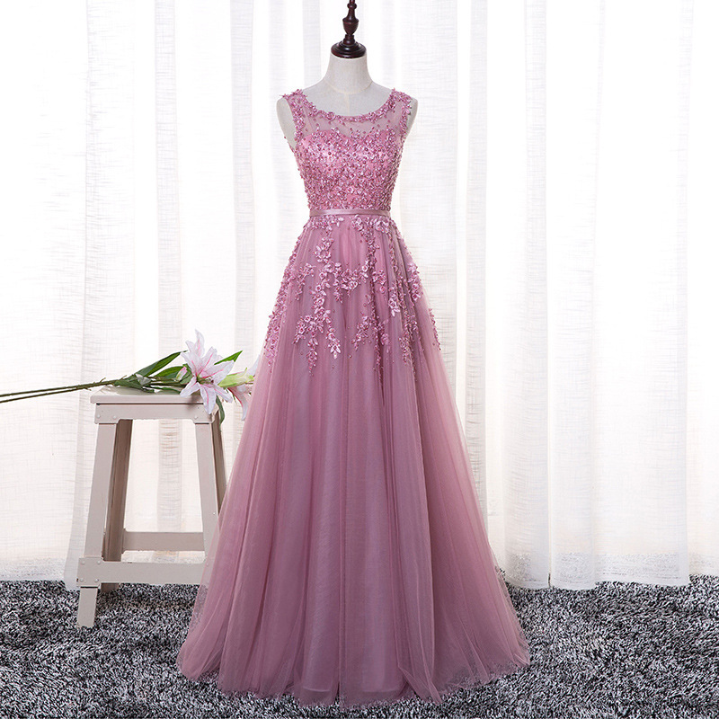 Evening Dresses Long Lace Party Prom Graduation Homecoming Valentine's Day Dress Pearl Wholesale Customized Girs