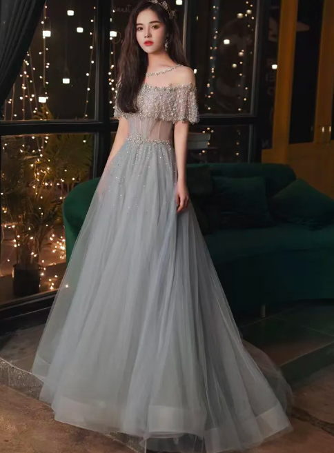 Princes Shiny Plus Size Prom Dress Beads Sequined Formal Long Summer Prom Dress 2023 Dubai Arabic Robe De Soiree Party Blingbling Designer