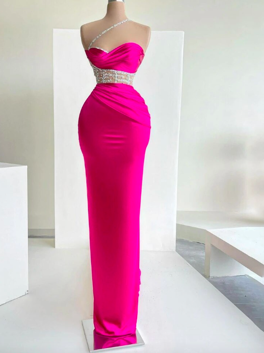cheap bridesmaid dresses auckland Taupe V-Neck Short Sleeve Satin Maxi Bridesmaid Dress With Slit – NZ Bridal main image 0