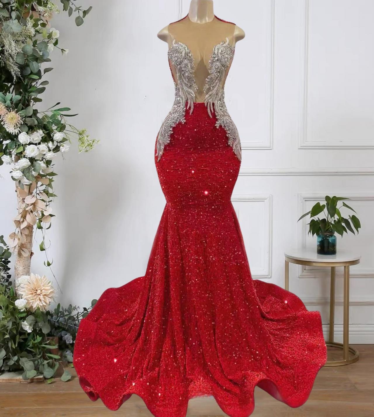 green emerald velvet dress Chic Red Fitted Evening Formal Dress with Long Sleeve 42