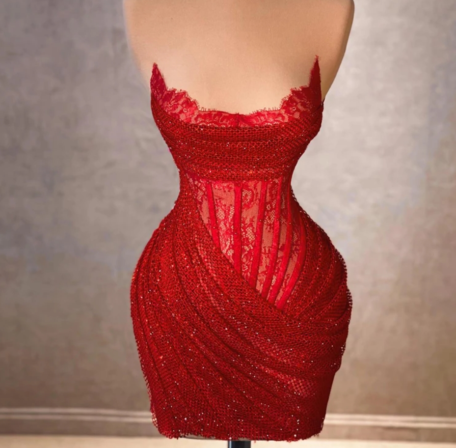 slim fit dress slacks Spaghetti Straps Appliques Red Homecoming Dress 2024 Short Graduation Dress US4 / Custom Color