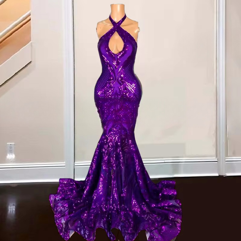 dark purple prom dresses 2024 Purple Backless High Low High Low dress Formal 2019