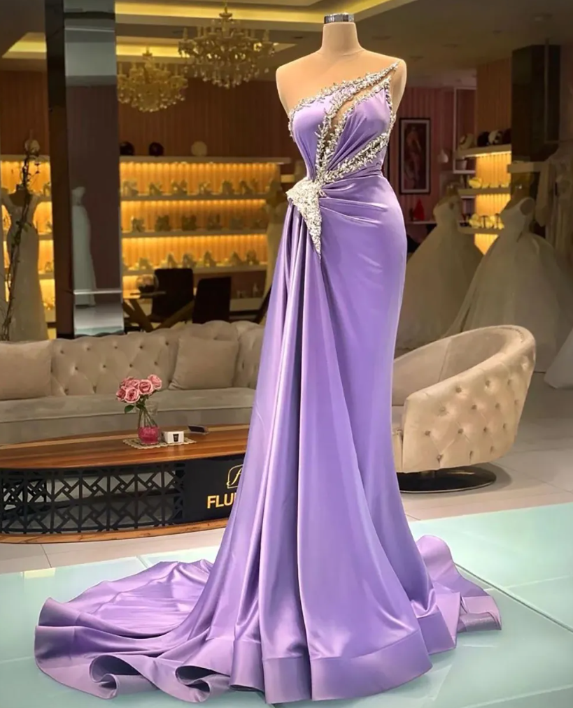 lavender plus size formal dresses Long Pleated Plus-Size Formal Dress with Long Sleeves Rose Gold / 22