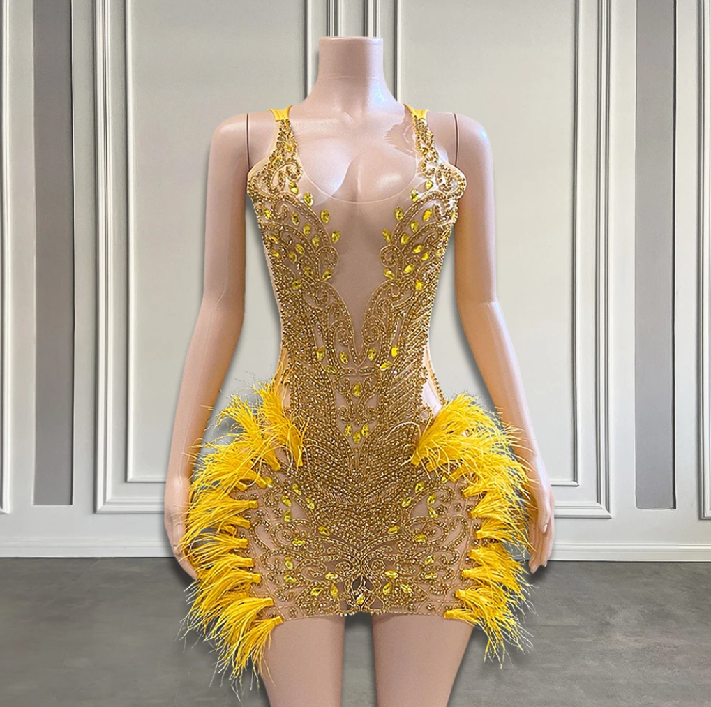gold birthday dress short Gold Cute Short Formal Dresses For Juniors Cheap main image 1