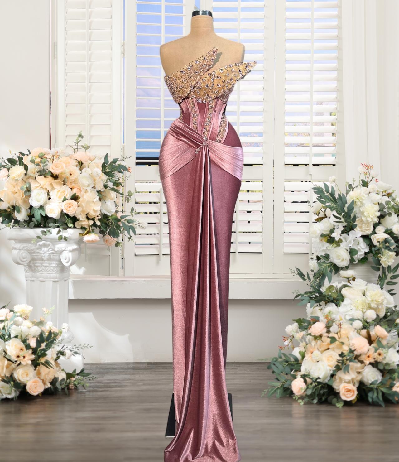 open lace back dress Elegant Lace Sweetheart Bridesmaid Dresses Dusty Rose Chiffon Wedding Party Dress main image 0
