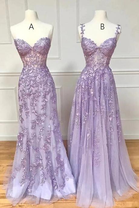 Illusion Lace Appliques Corset Prom Dresses Long For Women 2024 Mermaid Tulle Mermaid Formal Evening Party Dresses For Girls