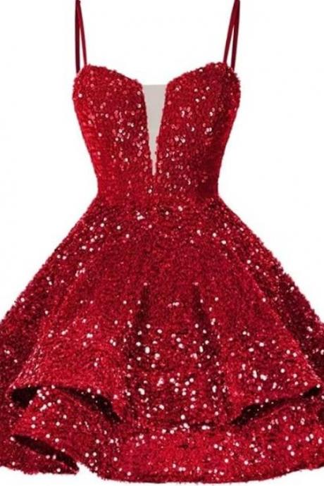 Sexy Sheath Straps Gold Sequin Short Homecoming Dress Summer Hoco Dresses Cocktail Dress Birthday Outfits DP2088