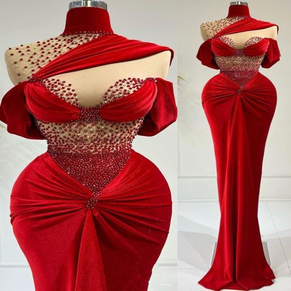 Classy Bow Off The Shoulder Pink Satin Beaded Appliques Long Party Dress Evening Gown