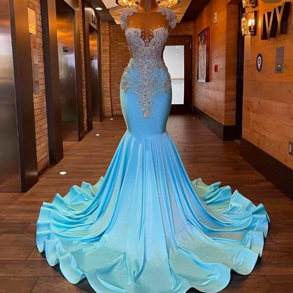 Crystal Prom Dresses, Blue Prom Dresses, Mermaid Prom Dresses, Court ...