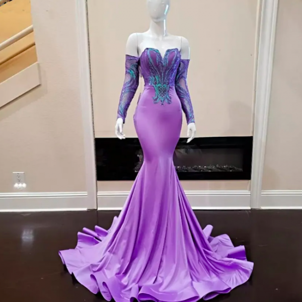 Premium Beaded Patchwork Velvet Dress