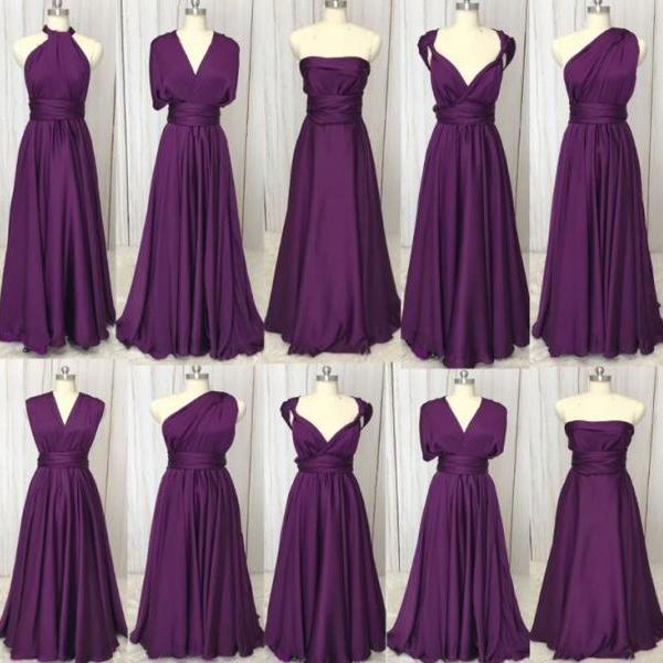 convertible bridesmaid dress, 2025 purple bridesmaid dresses, chiffon bridesmaid dresses, bridesmaid dresses long for women 2025, a line bridesmaid dresses for girls
