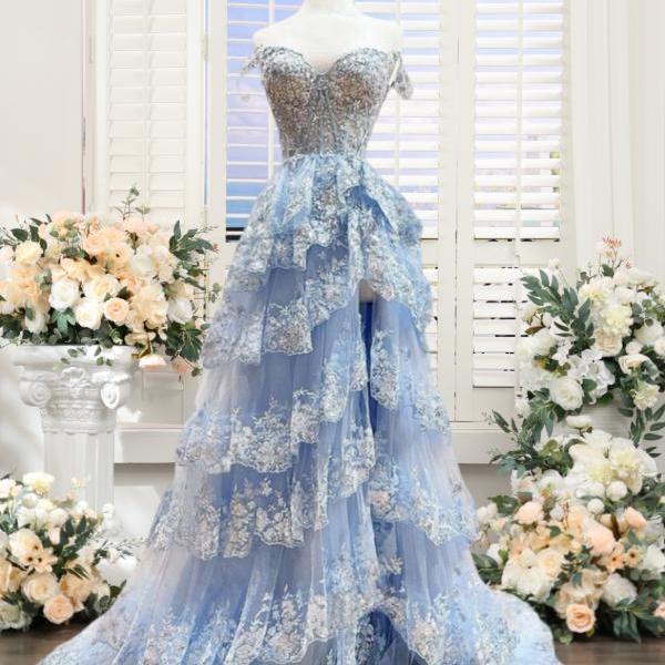 Crystal Prom Dresses, Blue Prom Dresses, Mermaid Prom Dresses, Court ...