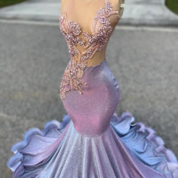 Trendy Red Sweetheart Lace Appliques Mermaid Evening Gown JT1358