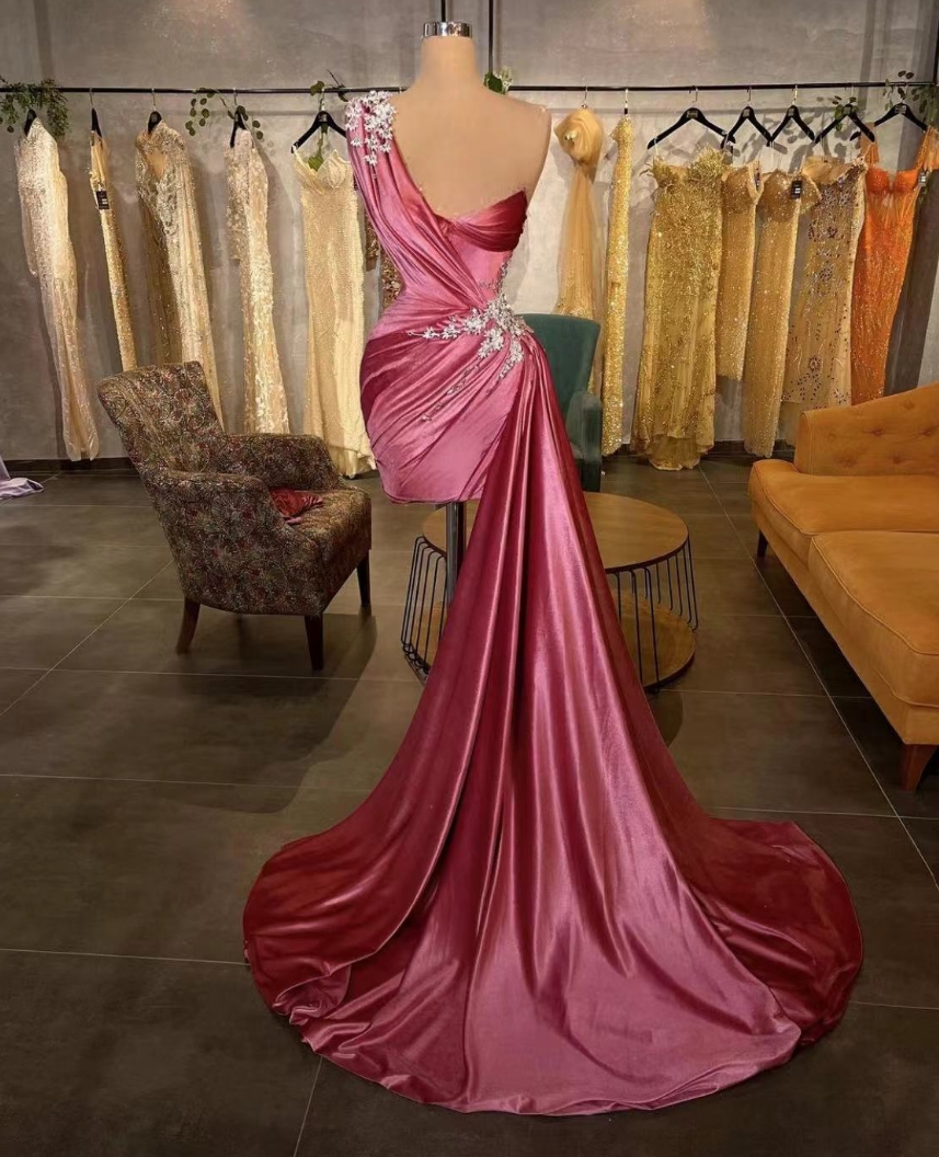 Cut Front Boned Sheath Mini Prom Dress in Dusty Rose